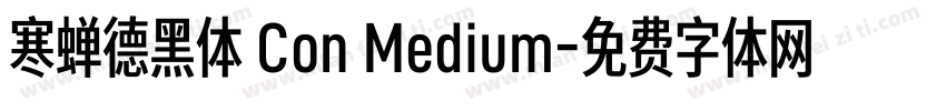 寒蝉德黑体 Con Medium字体转换